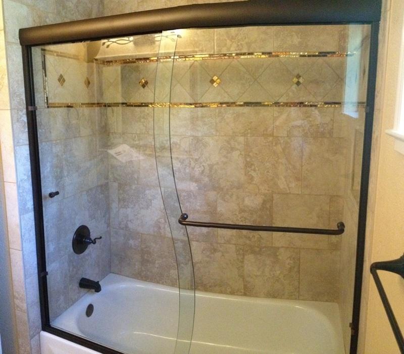 glass doors over tub